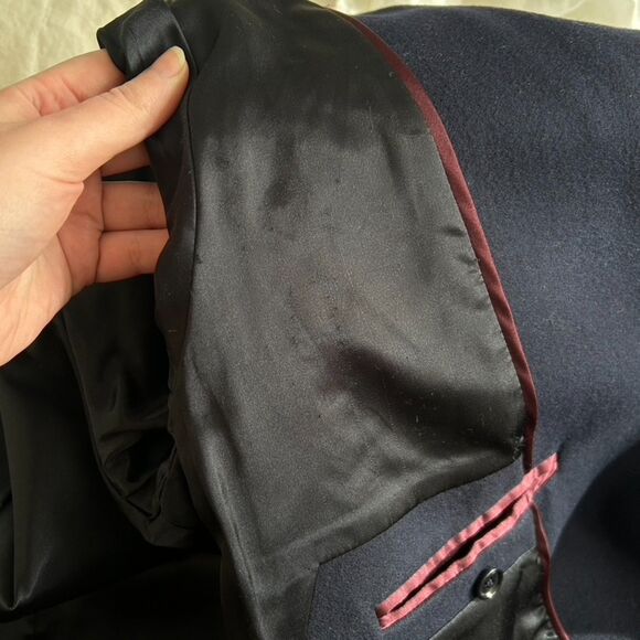 J.Crew Navy Deep Blue Wool Boyfriend Melton Wool Coat - Picture 14 of 14